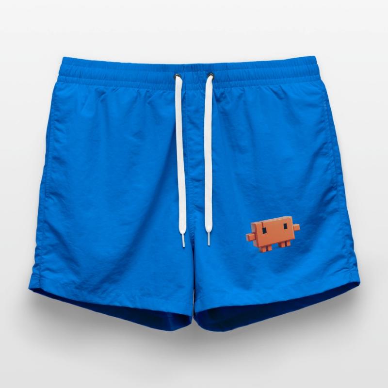 Claude Code Pixel 3D Maskottchen süßer Dev-Aufkleber Badeshorts