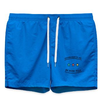 EVJF. JUST MARRIED. EVJF. SAINT VALENTIN. COUPLE.  - Short de bain - cobalt blue - Devant - AI Model Male 185 light (185cm)