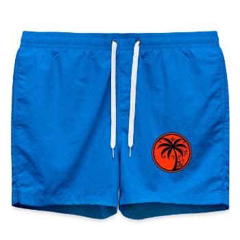 Plage icône des palmiers - Short de bain - cobalt blue - Devant - AI Model Male 185 light (185cm)
