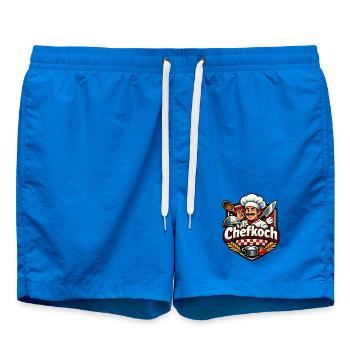 Chefkoch Cartoon Motiv Küchenheld - Badeshorts - Cobalt blue - Vorne