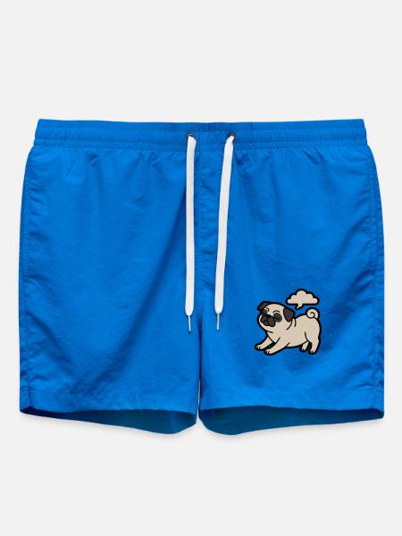 Pupsender Mops Hund Lustig - Badeshorts - Cobalt blue