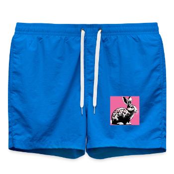 rabbit - Swim Trunks - cobalt blue - Front - AI Model Male 185 light (185cm)