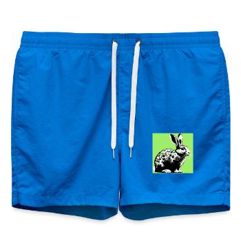 rabbit - Swim Trunks - cobalt blue - Front - AI Model Male 185 light (185cm)