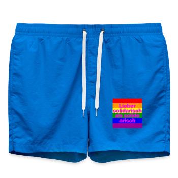 LIEBER SOLIDARISCH ALS SOLIDE ARISH, NO NZS - Badeshorts - Cobalt blue - Vorne - AI Model Male 185 light (185cm)