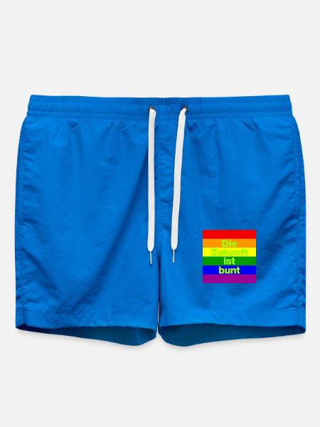 DIE ZUKUNFT IST BUNT, NIE WIEDER, FRIEDEN, NO NZS - Badeshorts - Cobalt blue