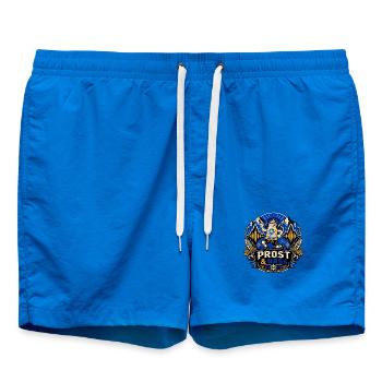 Beer mug with headphones – Music Festival - Swim Trunks - cobalt blue - Front - AI Model Male 185 light (185cm)