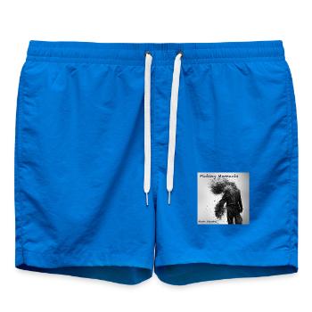 Moments qui s’effacent : par Mark Noone - Short de bain - cobalt blue - Devant - AI Model Male 185 light (185cm)