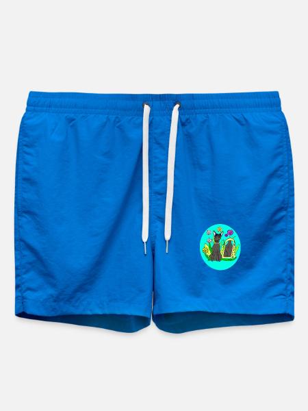 Kunst Hund Künstlerin Motiv - Badeshorts - Cobalt blue