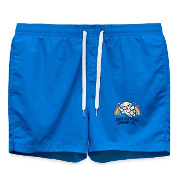 Paw-sitiv magischer Kawaii-Engelhund-Regenbogen - Badeshorts - Cobalt blue - Vorne - AI Model Male 185 light (185cm)