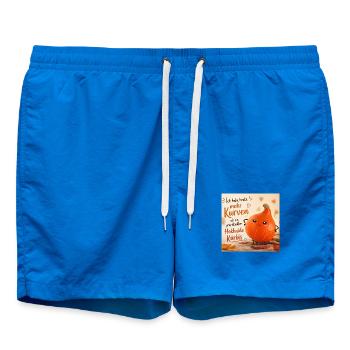 Mehr Kurven als ein Hokkaido Kürbis - Badeshorts - Cobalt blue - Vorne - AI Model Male 185 light (185cm)