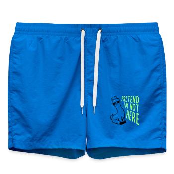 Pretend i'm not here Ignorier Mich Zitat Logo Lama - Badeshorts - Cobalt blue - Vorne - AI Model Male 185 light (185cm)
