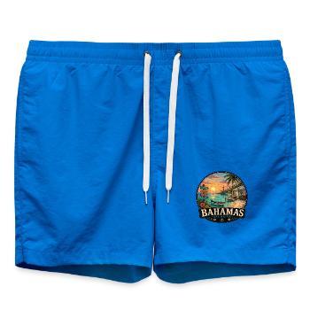 Bahamas Karibik Insel Urlaub Vintage - Badeshorts - Cobalt blue - Vorne - AI Model Male 185 light (185cm)