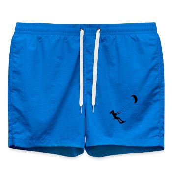 Geschenkidee für die Kiteboarderin mit Wassersport - Badeshorts - Cobalt blue - Vorne - AI Model Male 185 light (185cm)