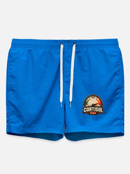 Cortisol Hoch – Vintage Abzeichen - Badeshorts - Cobalt blue