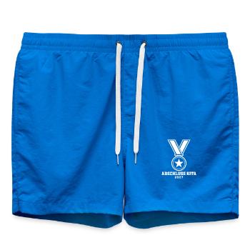 Abschluss Kita 2027 Kindergarten Kind Spruch - Badeshorts - Cobalt blue - Vorne - AI Model Male 185 light (185cm)