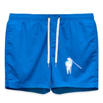 Zahnputz Helden Design - Badeshorts - Cobalt blue - Vorne - AI Model Male 185 light (185cm)