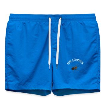 Halloween Spinne - Schriftzug im Grusel-Look - Badeshorts - Cobalt blue - Vorne - AI Model Male 185 light (185cm)