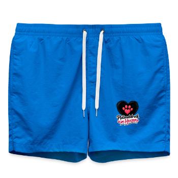 Pfotenabdruck im Herzen - Badeshorts - Cobalt blue - Vorne - AI Model Male 185 light (185cm)
