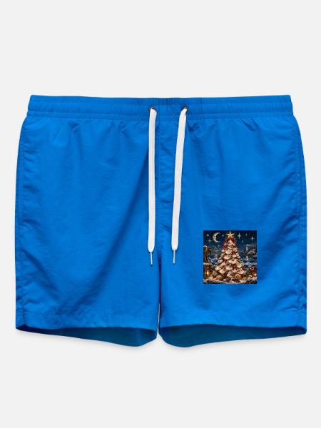 Muschel-Weihnachtsbaum am Meer - Badeshorts - Cobalt blue