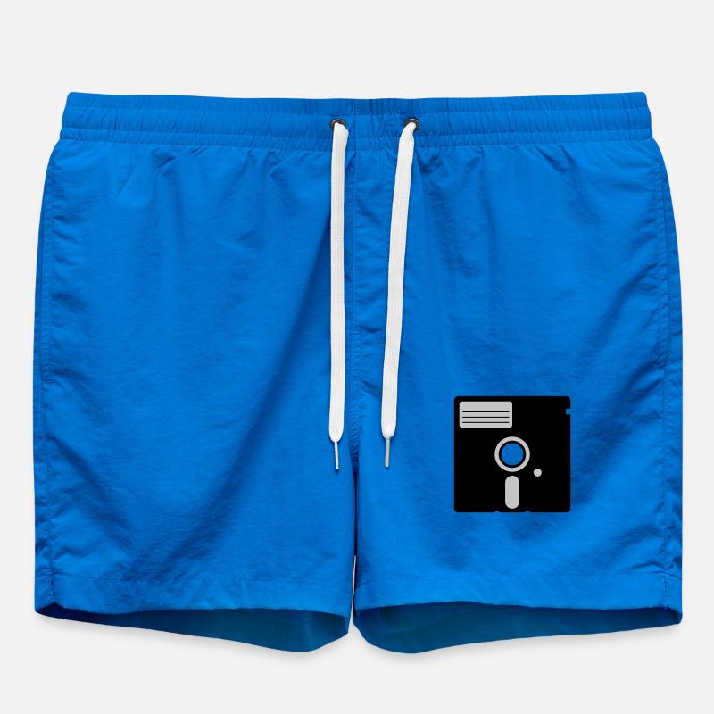 retro floppy disk - Swim Trunks - cobalt blue