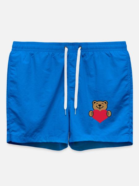 Herz | Bärchen | Heart | Bear - Swim Trunks - cobalt blue