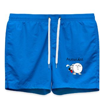 Ayurveda Hund = Ayurwedler - Badeshorts - Cobalt blue - Vorne - AI Model Male 185 light (185cm)