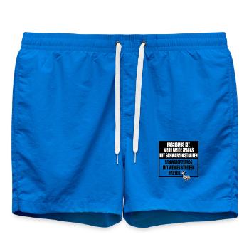 Rassismus Einfach Erklärt Mit Zebra Streifen - Badeshorts - Cobalt blue - Vorne