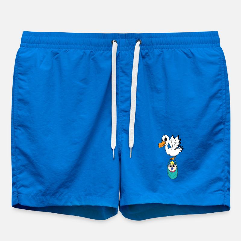 Oiseau avec grossesse de bébé - Short de bain - cobalt blue