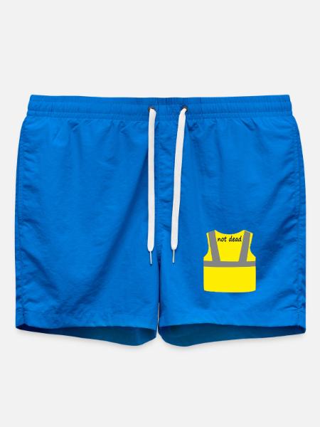 Yellow vest - Swim Trunks - cobalt blue