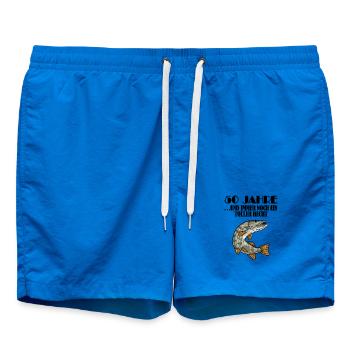 50. Geburtstag Angler Lustiger Spruch - 50 Jahre - Badeshorts - Cobalt blue - Vorne