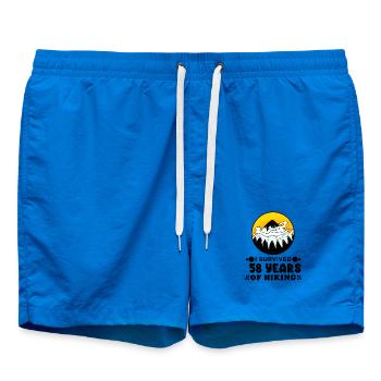 Mountain hiking 58th birthday hiker 58 years old - Swim Trunks - cobalt blue - Front