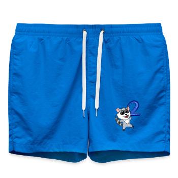 2 ans - 2ème anniversaire avec motif animal - Short de bain - cobalt blue - Devant