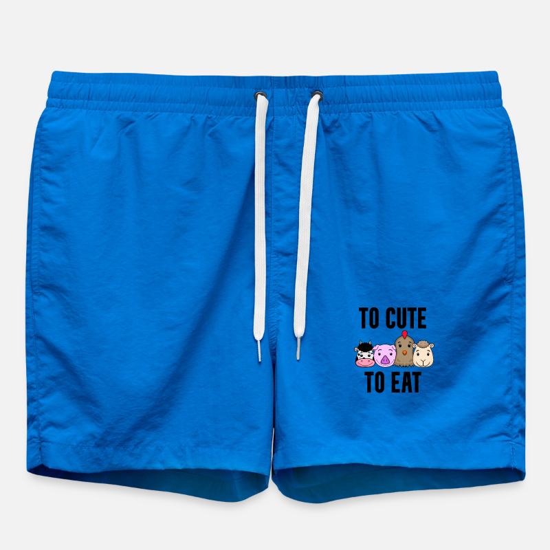 Vegan Cute Animals Régime végétarien - Short de bain - cobalt blue
