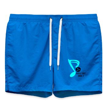 STOLZ AUF MUSIKERIN - MUSIKNOTE MUSIKINSTRUMENTE - Badeshorts - Cobalt blue - Vorne - AI Model Male 185 light (185cm)