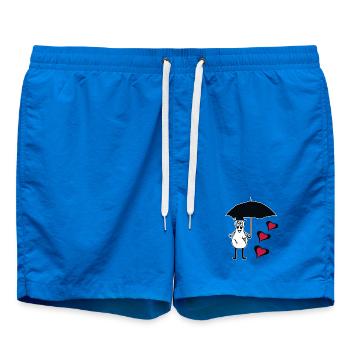Halloween Ghost Umbrella Hearts Fantasy - Swim Trunks - cobalt blue - Front