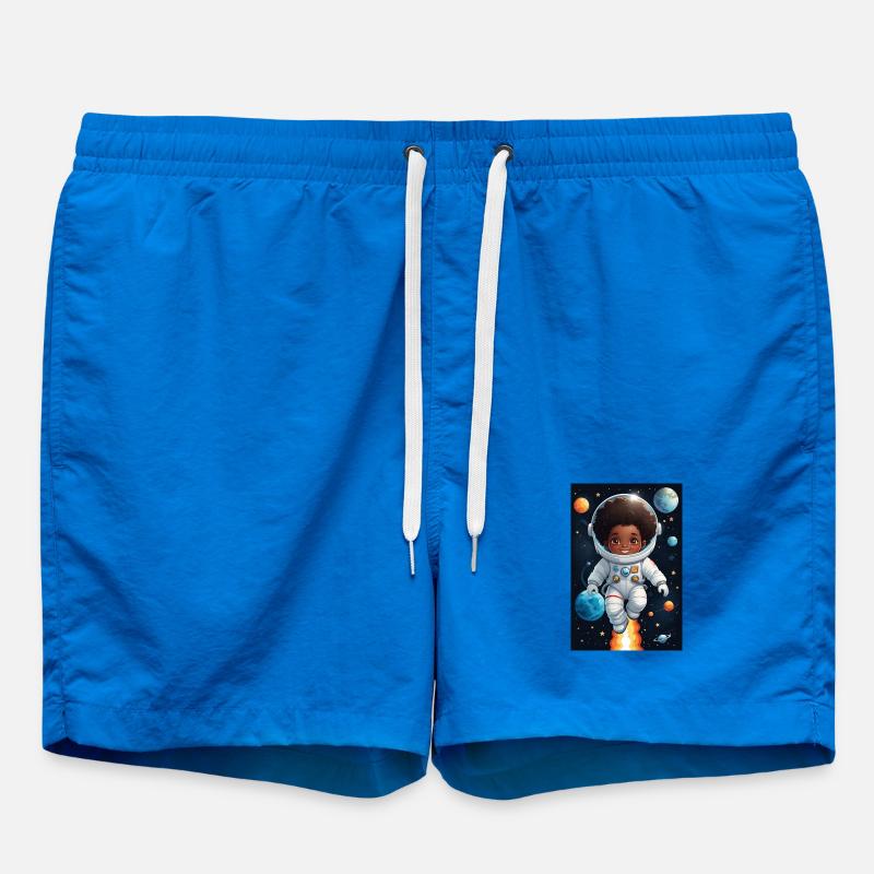 Visage d’enfant aventurier de l’espace - Short de bain - cobalt blue
