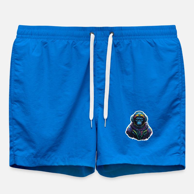 Gorilla-Astronaut Neon - Badeshorts - Cobalt blue