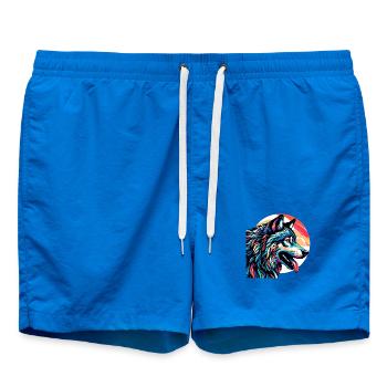 Loup - Short de bain - cobalt blue - Devant - AI Model Male 185 light (185cm)
