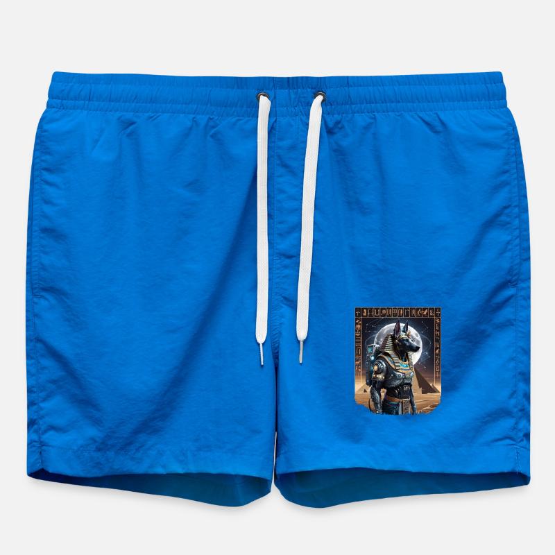 Ancient Anubis Astronaut Sci-Fi Design - Swim Trunks - cobalt blue
