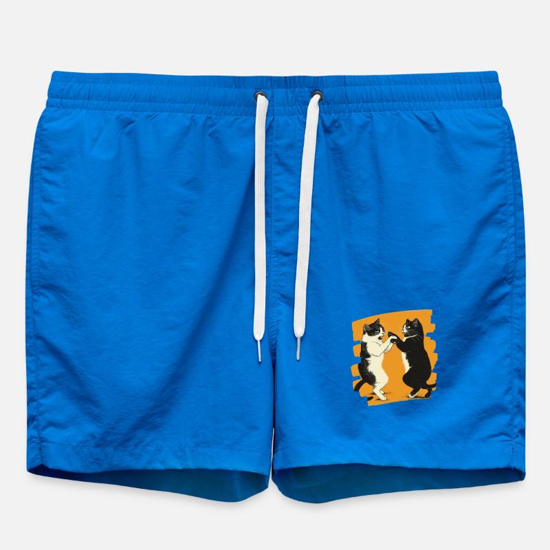 Japanischer Katzen Kampf - Badeshorts - Cobalt blue