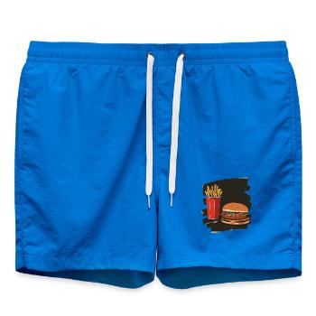 Burgers et frites rétro - Short de bain - cobalt blue - Devant