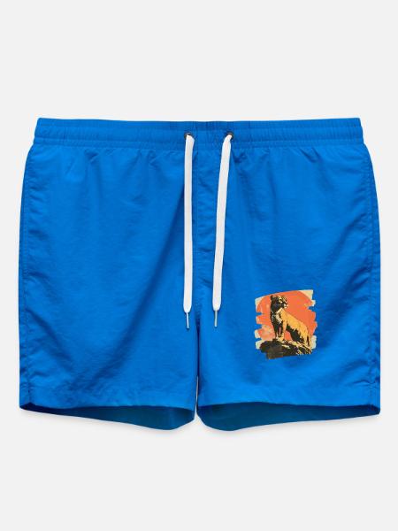 Lion from mountain Retro - Swim Trunks - cobalt blue