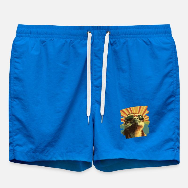 Faultier Retro - Badeshorts - Cobalt blue