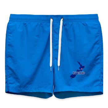 Flagge von Neuseeland, Landkarte von Neuseeland - Badeshorts - Cobalt blue - Vorne