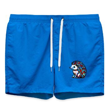 Hérisson - Short de bain - cobalt blue - Devant - AI Model Male 185 light (185cm)