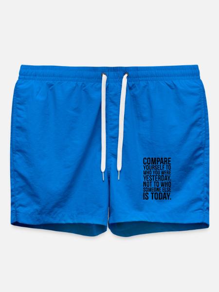 Vergleiche dich mit dem, was du gestern warst, nicht - Badeshorts - Cobalt blue