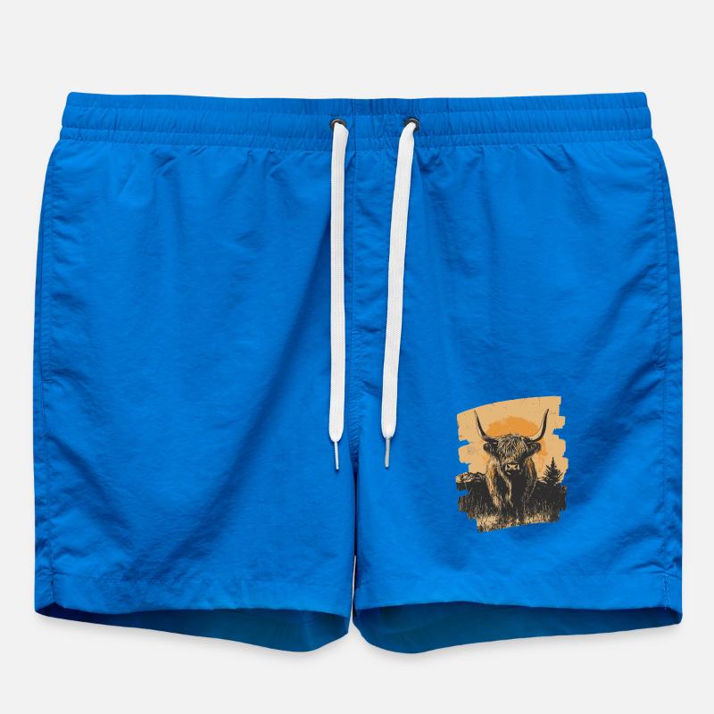 Bovins écossais des Highlands - Short de bain - cobalt blue