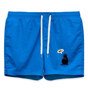 Fauler Seehund sagt NÖ - Lazy Seal Says NO Cartoon - Short de bain - cobalt blue - Devant