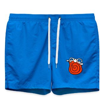 Schneckenhaus Schnecke versteckt süß schüchtern - Badeshorts - Cobalt blue - Vorne - AI Model Male 185 light (185cm)