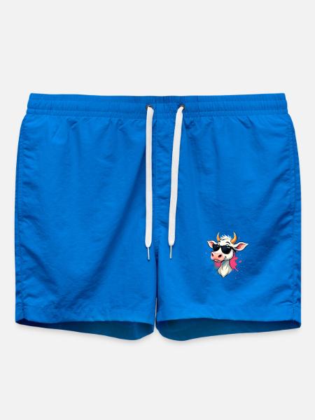 Chilling with sunglasses cow - Swim Trunks - cobalt blue